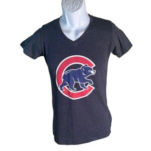 WRIGHT & DITSON Women's Short Sleeve Chicago Cubs Shirt Gray‎ Medium NWT